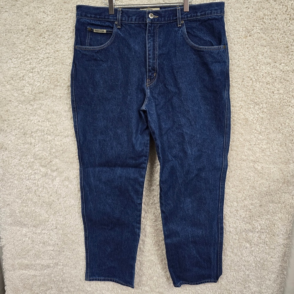 Schaefer Outfitter Ranch Hand Jeans Mens 38x30 Blue Denim Western Workwear USA